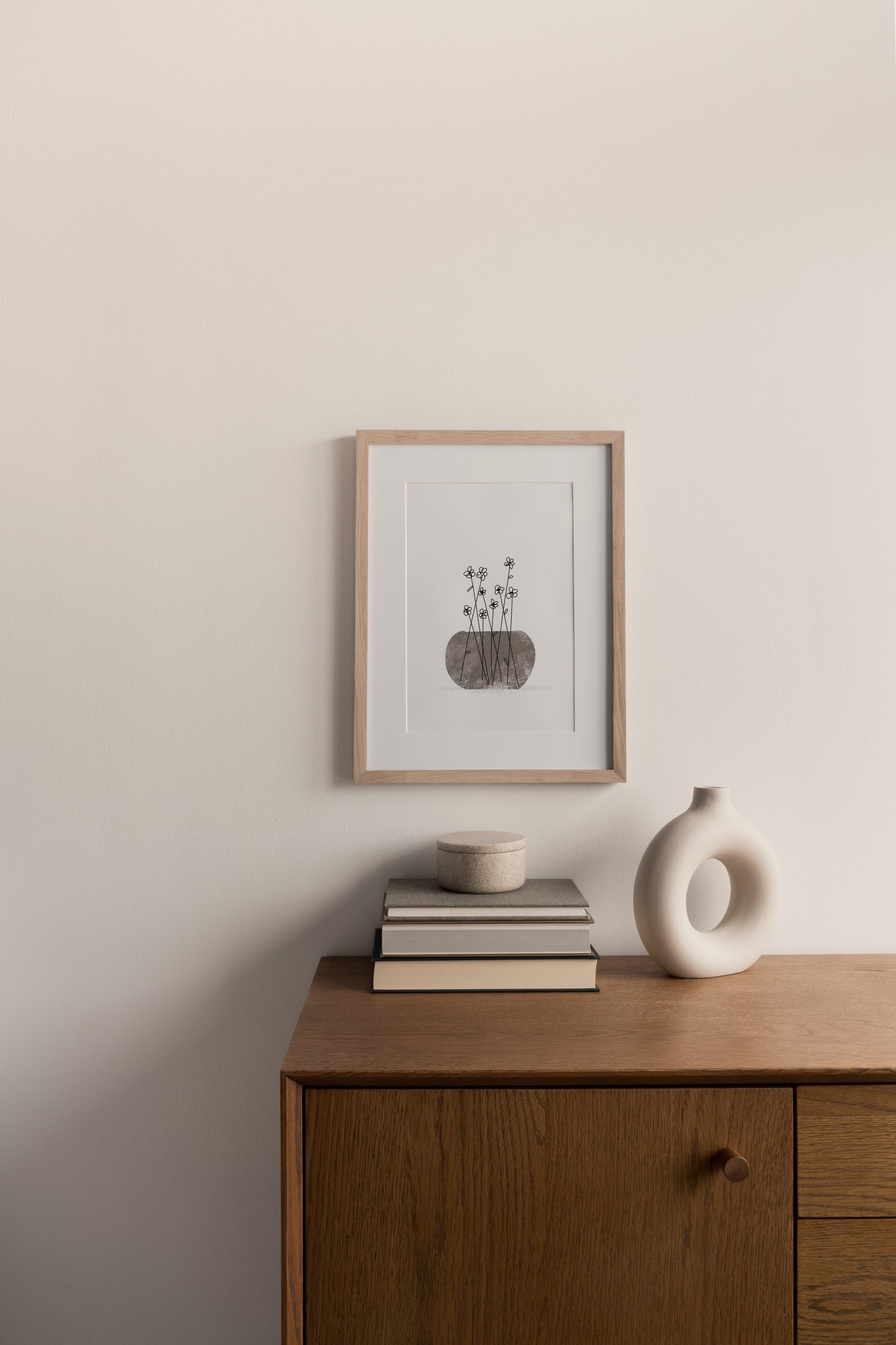 Daisies minimalist illustration print, Herbário RIMA lab