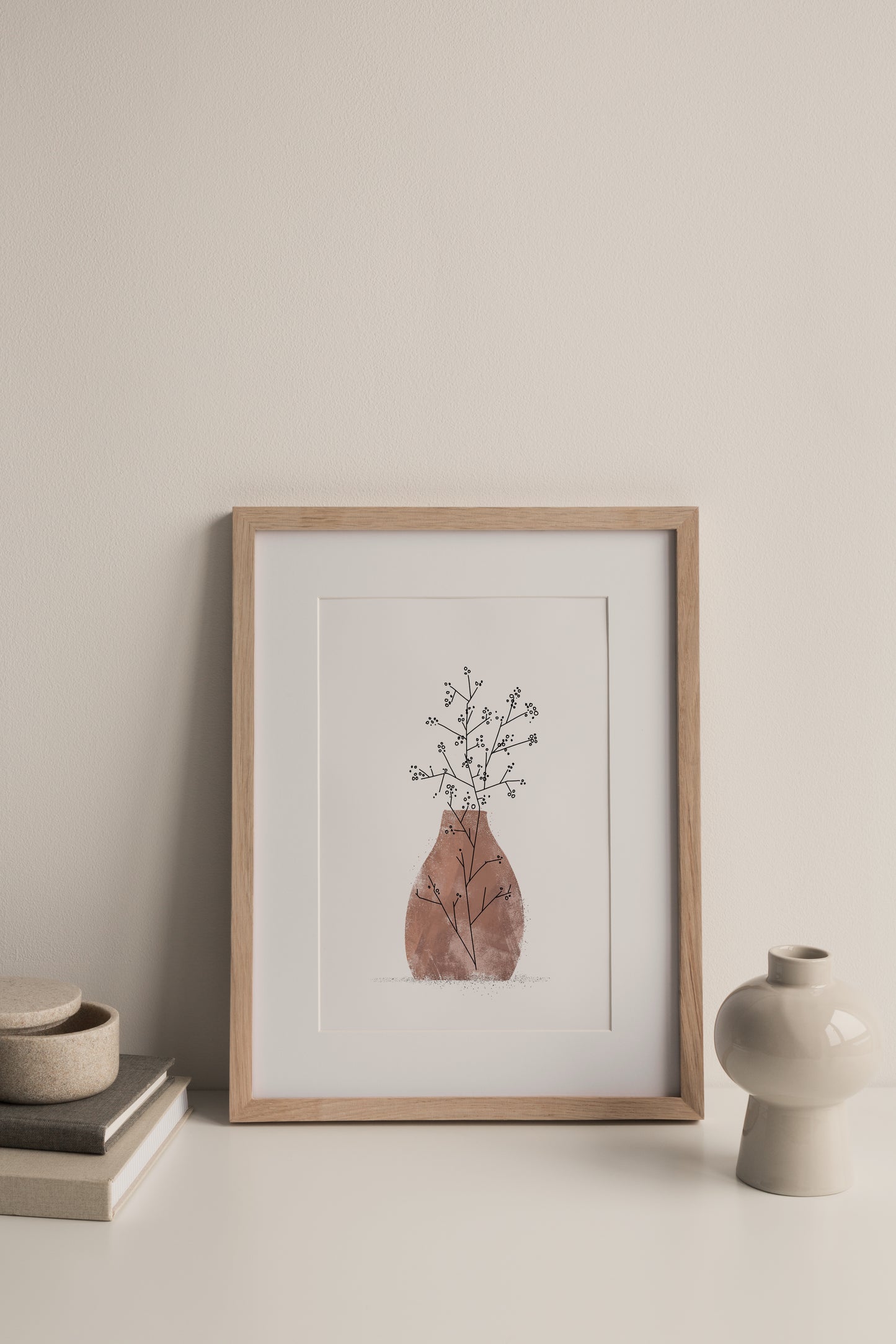 Baby's breath minimalist illustration print, Herbário RIMA lab
