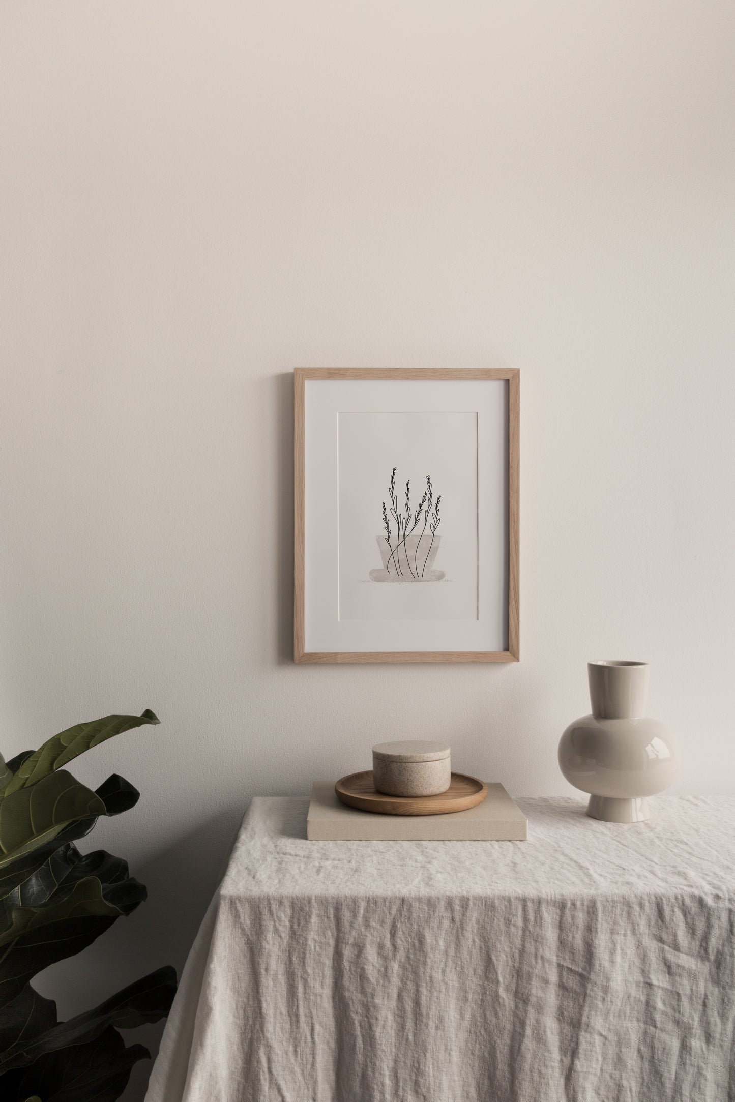Wildflowers minimalist illustration print, Herbário RIMA lab