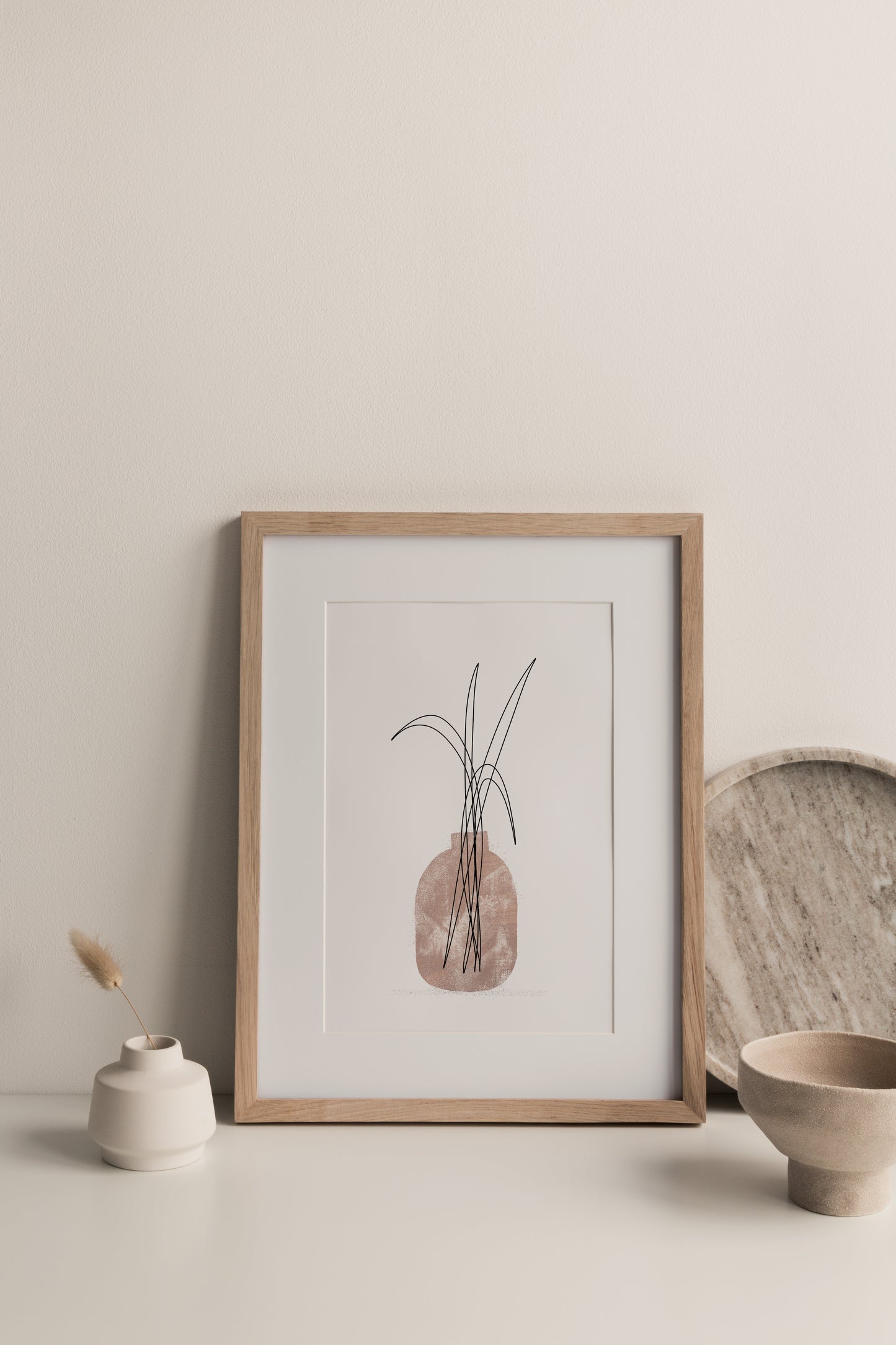 Leaves minimalist illustration print, Herbário RIMA lab
