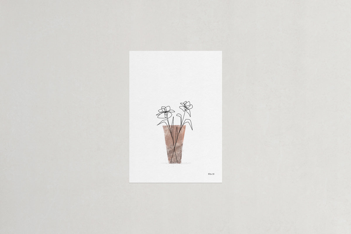 Daffodil botanical art print, Herbário by RIMA lab