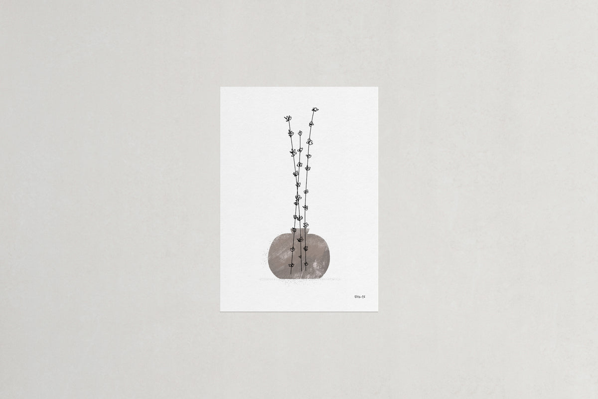 Cherry blossom botanical art print, Herbário by RIMA lab