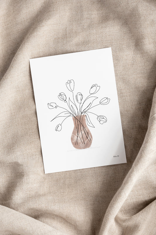 Tulip | minimalist illustration print, Herbário RIMA lab
