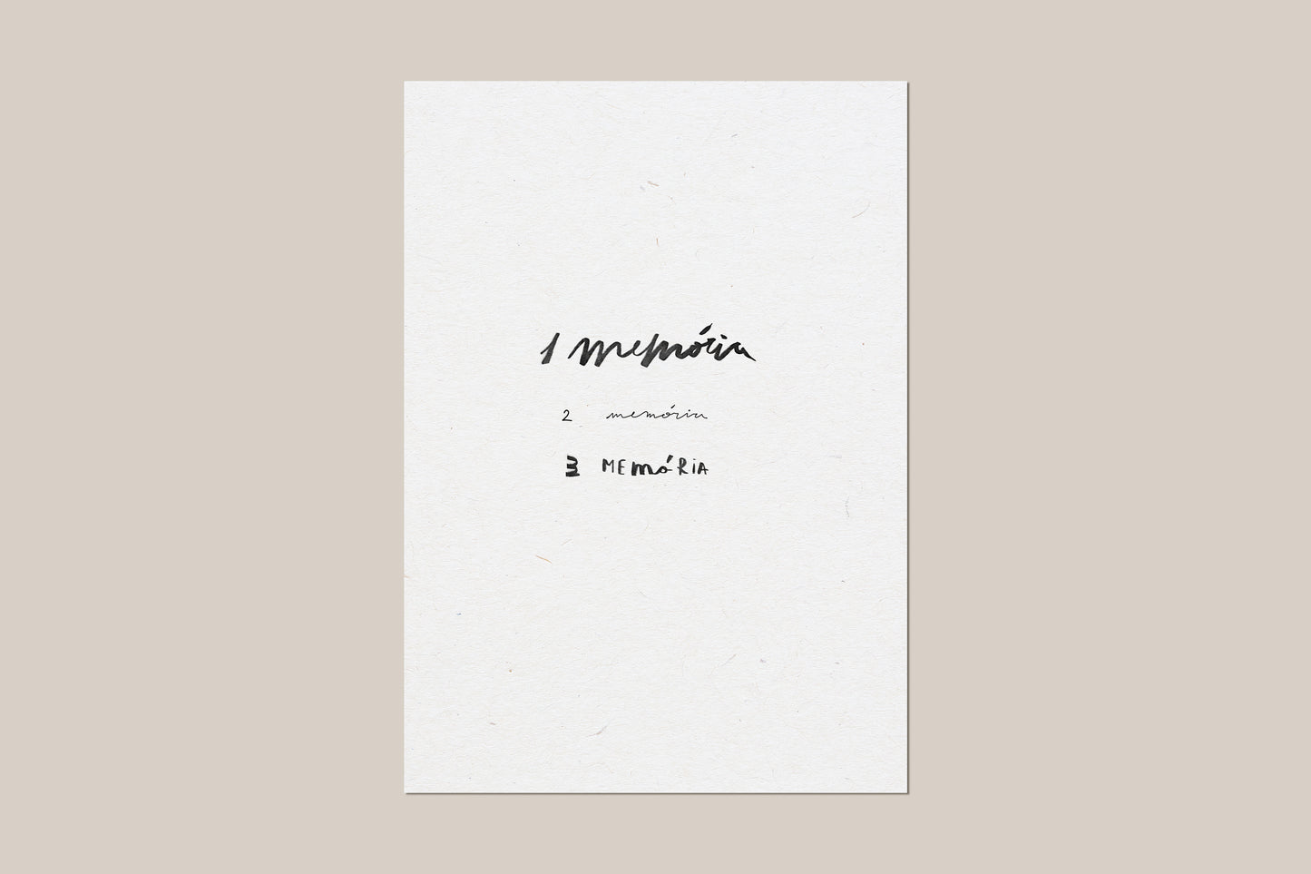 Illustrated typography styles for Memória print, RIMA lab