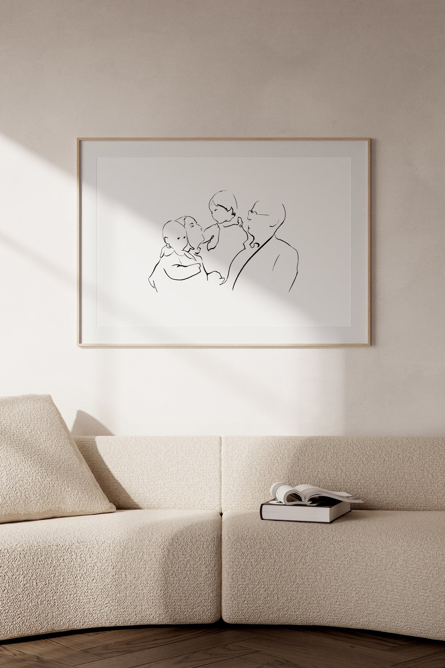 Custom hand-drawn line portrait from photo — Entrelinhas RIMA lab