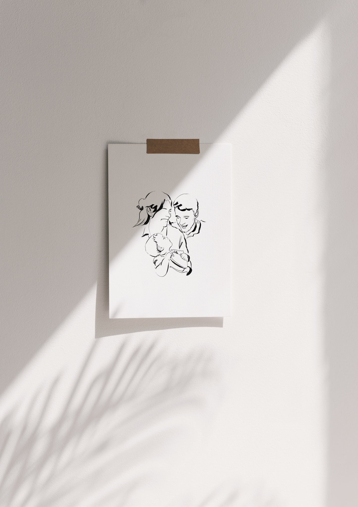 Personalised couple portrait in minimalist line art — RIMA lab