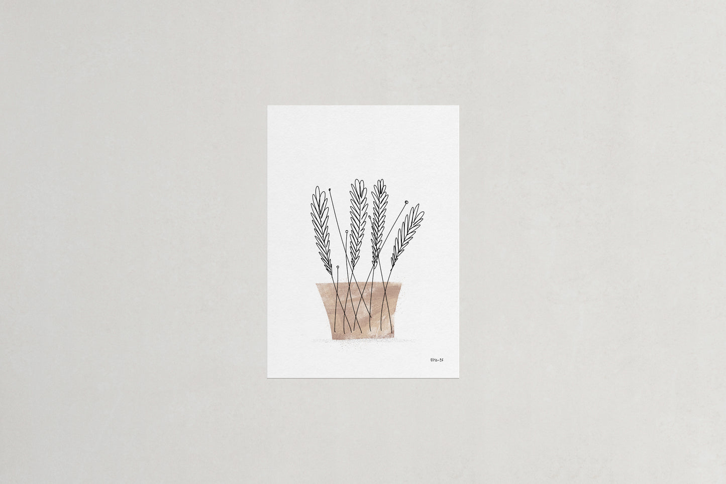Wheat botanical art print, Herbário by RIMA lab