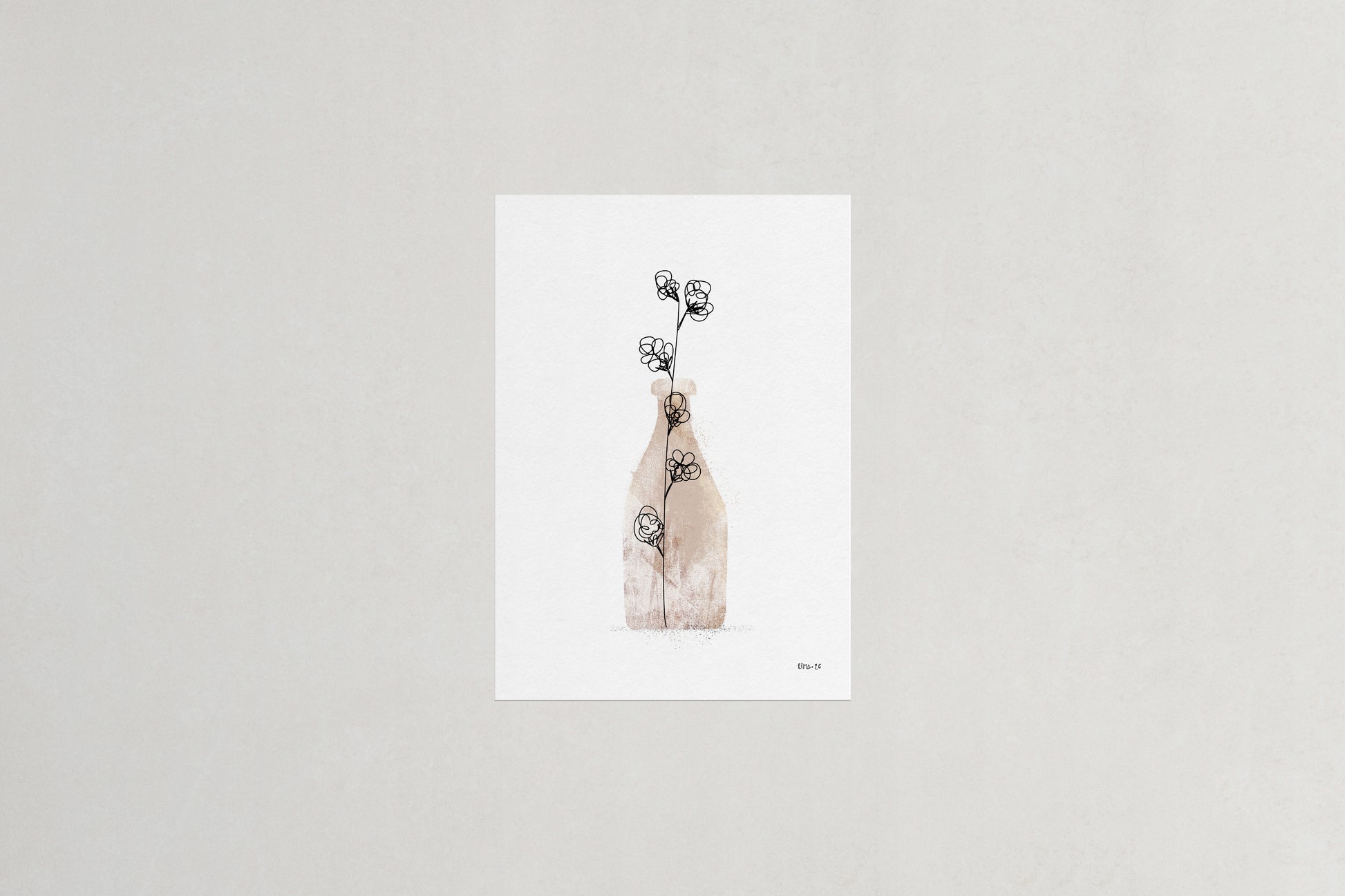 Cotton plant botanical art print, Herbário by RIMA lab