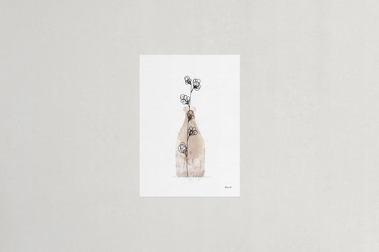 Cotton plant botanical art print, Herbário by RIMA lab