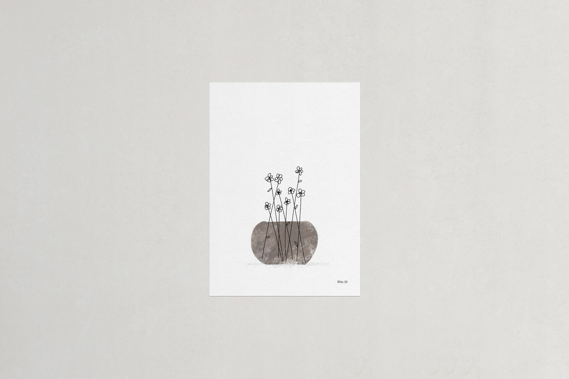 Daisies botanical art print, Herbário by RIMA lab
