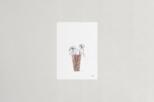 Daffodil botanical art print, Herbário by RIMA lab