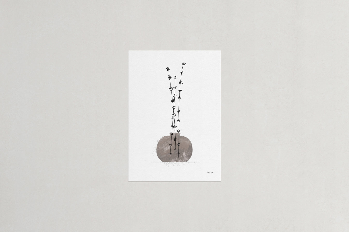 Cherry blossom botanical art print, Herbário by RIMA lab