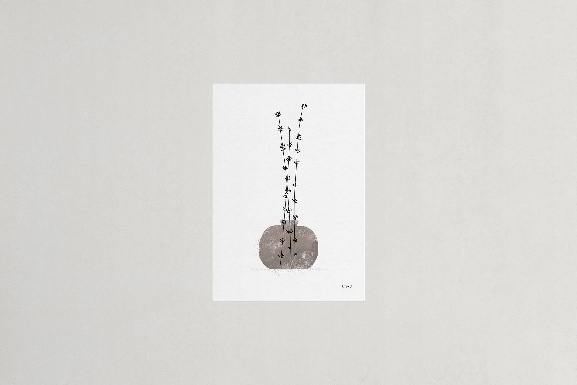 Cherry blossom botanical art print, Herbário by RIMA lab