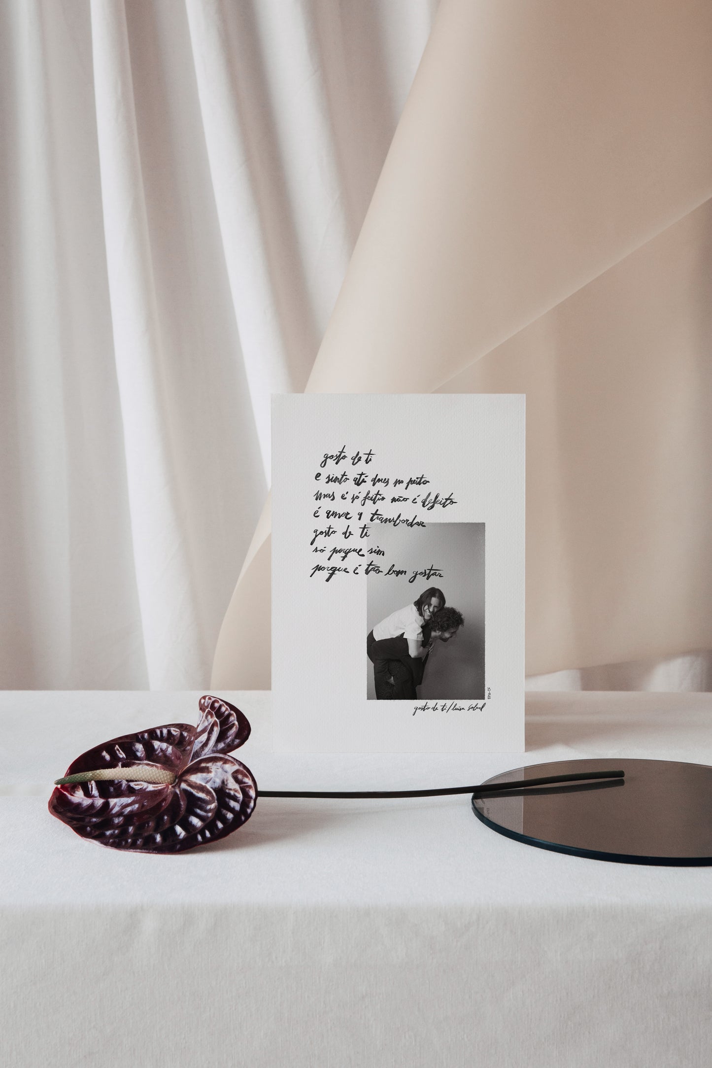 Memória print with illustrated typography and photograph, RIMA lab