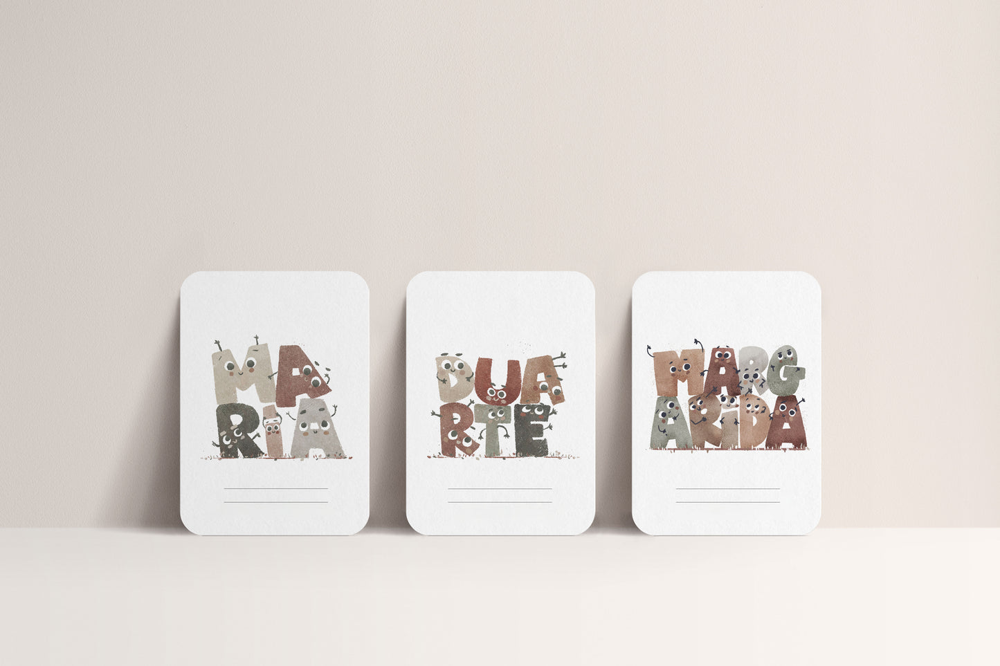 Personalised name card from milestone cards set, RIMA lab