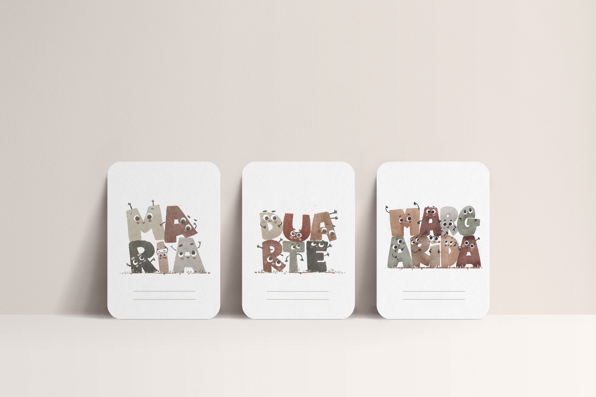 Personalised name card from milestone cards set, RIMA lab