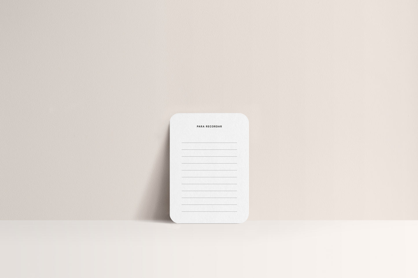 Back of milestone card with space to record memories, RIMA lab